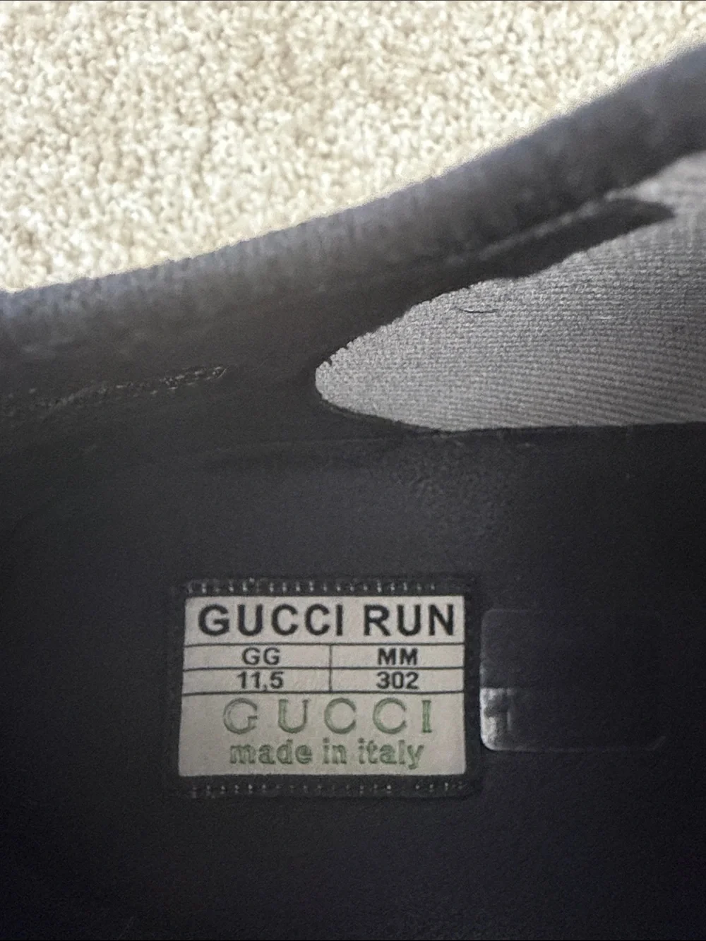 Gucci Men's Black Knit Athletic Sneakers